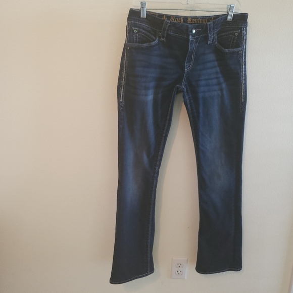 Rock Revival Leah Boot Jeans Size 29 - Picture 3 of 13